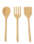 Satake - Utensil Set 3 Pcs Bamboo - Lusikad ja kulbid - 38 CM