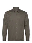 Oscar Jacobson - Straight Fit Bowling Collar Shirt - Vabaaja s&auml;rgid - XL