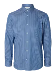 Selected - Slmslimfilip Performance Ls Shirt - Triibulised s&auml;rgid - M
