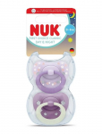 NUK - First Choice Classic Day & Night Purple, Size 0-6 Months - Lutid - 0-6MONTHS