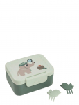 Done By Deer - Tiny Lunch Box W/Snack Picks Tiny Trails Green - Beebitoidu konteinerid - 13X 11X H 6CM