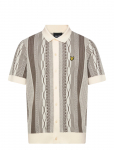Lyle & Scott - Brocade Jacquard Short Sleeve Knitted Shirt - L&uuml;hikeste varrukatega kootud polos&auml;rgid - XS