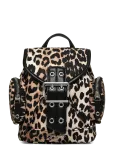 Ganni - Leopard Small Nylon Bucky Backpack - Seljakotid - ONE SIZE