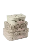 Smallstuff - Suitcase Set L, M, S, Hearts, Birds And Flowers - Reisitarvikud - 29.2X19X9.5AND 25.2X17.7X8.5AND 20X14.5X8CM