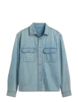 GAP - Ultrasoft Denim Relaxed Utility Shirt - Teksas&auml;rgid - L