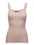 Rosemunde - Rwbabette Silk Sl Deep Back Lace To - Varrukateta - XL