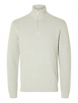Selected - Slmdane Ls Knit Structure Half Zip Noos - Poolpika lukuga džemprid - XXL