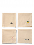 Midnatt - Napkins 4-Pack D&eacute;jeuner - Riidest salvr&auml;tikud - 40X40CM