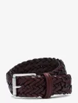 Anderson's - Classic Woven Leather Belt - Punutud v&ouml;&ouml;d - 110 x 110