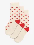 Minipop - Minipop Bamboo Heart Socks 3 Pack - Sokid - 31/34