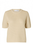 Selected - Slfvinna Ss Structure Knit O-Neck Noos - Džemprid - XS