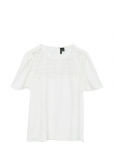 Vero Moda Maternity - Vmmalva Crochet Ss Top Wvn Ga - L&uuml;hikeste varrukatega - XXL