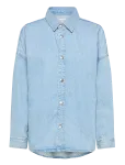 Calvin Klein Jeans - Relaxed Linen Denim Shirt Aaron - Teksas&auml;rgid - XXS