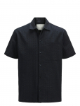 Jack & Jones - Jprcceaston Seersucker S/S Shirt Ln - Linased s&auml;rgid - L