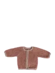 Smallstuff - Cardigan W. Zipper, Boucl&eacute; Merino Wool, Rose - Fliisjakid - 80/86