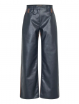 STINE GOYA - 2387 Cotton Drill / Faux Leather, H - Lai jalg - XL