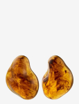 Pilgrim - Lian Earrings Gold-Plated/Brown - Needid - ONE SIZE