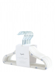 3 Sprouts - 3 Sprouts Velvet Hangers (15 Pcs.), Blueberry/Cream - Konksud ja riidepuud - ONE SIZE