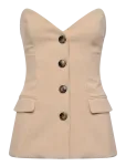 Bardot - Kylian Button Front Top - Varrukateta - 34