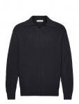 Selected - Slhdry Ls Knit Relaxed Open Polo - Pikkade varrukatega - S