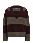 MOS MOSH - Mmtaci Stripe Ls V-Neck Knit - Džemprid - XL