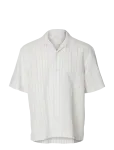 Selected - Slmrlxclay Linenblend Ss Shirt Res Noos - Vabaaja s&auml;rgid - L