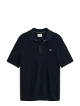 Gant - Micro Textured Cotton Ss Polo - L&uuml;hikeste varrukatega kootud polos&auml;rgid - S