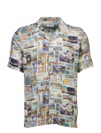 Lindbergh - Aop Vintage Viscose Shirt S/S - Vabaaja s&auml;rgid - XXL