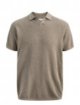 Jack & Jones - Jjhill Knit Split Neck Ss26 - L&uuml;hikeste varrukatega kootud polos&auml;rgid - S