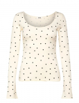 Monki - Long-Sleeved Slim Fit Scoop Neck Top - Pikkade varrukatega - XL