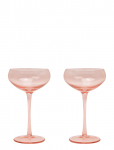 Here's How - Glas Coupe The Lou- Set Om 2- Rosa - Kokteiliklaasid - ONE SIZE