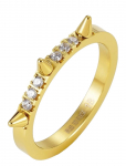 Bud To Rose - Crown Spike Ring Clear/Silver - S&otilde;rmused - ONE SIZE