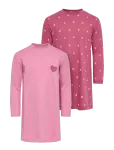 Kids Only - Kmgrila 2-P Ls Nightwear Dress Jrs - &Ouml;&ouml;s&auml;rgid - 104
