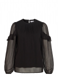 Vila - Vielly L/S Flounce Top - Pikkade varrukatega - 44