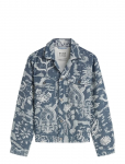 Scotch & Soda - Delfts Blauw Jacquard Trucker Jacket - Kerged jakid - L
