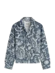 Scotch & Soda - Delfts Blauw Jacquard Trucker Jacket - Kerged jakid - L