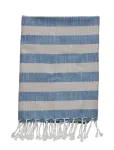 Lene Bjerre - Felima Towel 180X90X Cm. Linen/Blue - Rannar&auml;tikud - 180X X 90CM