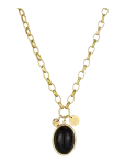 Bud To Rose - Retro Long Necklace Black/Brown/Gold - Statement kaelakeed - ONE SIZE