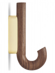 Gejst - Hook Hanger Mini Walnut/Brass - Konksud - H:13.3CM