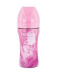 Twistshake - Twistshake Anti-Colic Stainless Steel 330Ml Marble Pink - Lutipudelid - ONE SIZE