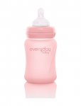 Everyday Baby - Glass Baby Bottle Healthy + Rose Pink 150Ml - Lutipudelid - 150 ml