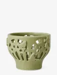 K&auml;hler - Orangery Tealight Holder &Oslash;9.5 Cm Spring Leaf - Teek&uuml;&uuml;nlajalad - ONE SIZE