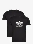 Alpha Industries - Basic T-Shirt Bl 2 Pack - L&uuml;hikeste varrukatega - M