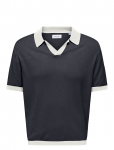 ONLY & SONS - Onsadrian Reg 12 Ss Contrast Polo Knit - L&uuml;hikeste varrukatega - S