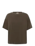 My Essential Wardrobe - Hellemw Emb Boxy Tee - L&uuml;hikeste varrukatega - XS/S