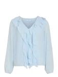 Vila - Viane L/S V-Neck Frill Top - Noos - Pikkade varrukatega - 34