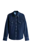 Tommy Jeans - Regular Fit Ls Shirt Dark Blue - Pikkade varrukatega - M