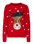 Vero Moda - Vmtinsel Ls O-Neck Blouse Xmas Rep2 - Džemprid - M