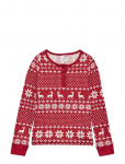 Vero Moda Girl - Vmchris Ls Button Top Jrs Xmas Girl - Pikkade varrukatega T-s&auml;rgid - 134/140