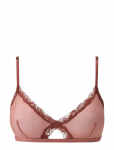 Understatement Underwear - Mesh Lace Trim Triangle Bralette - Braletid - XXL